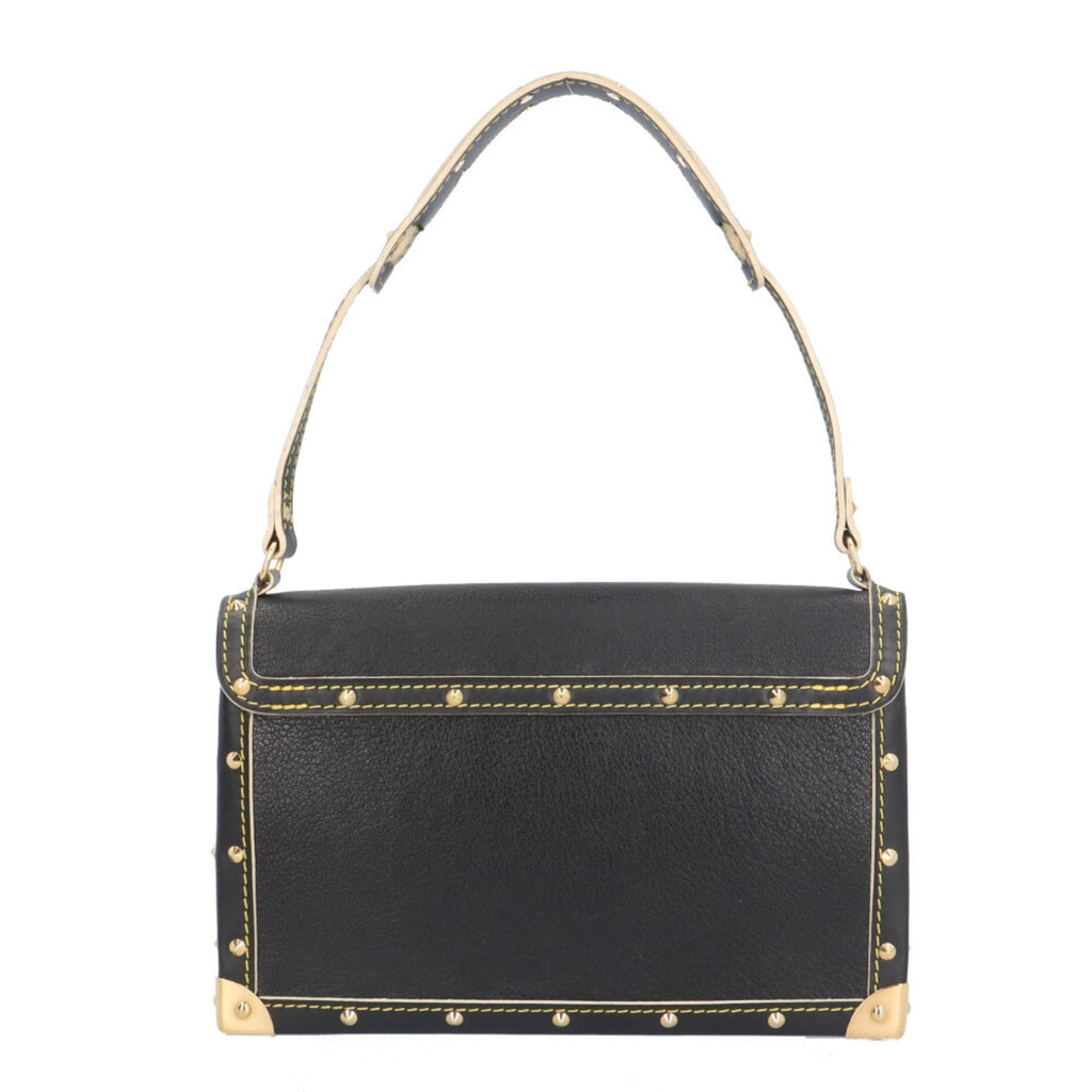 Louis Vuitton Black Leather Shoulder Bag (Pre-Owned)