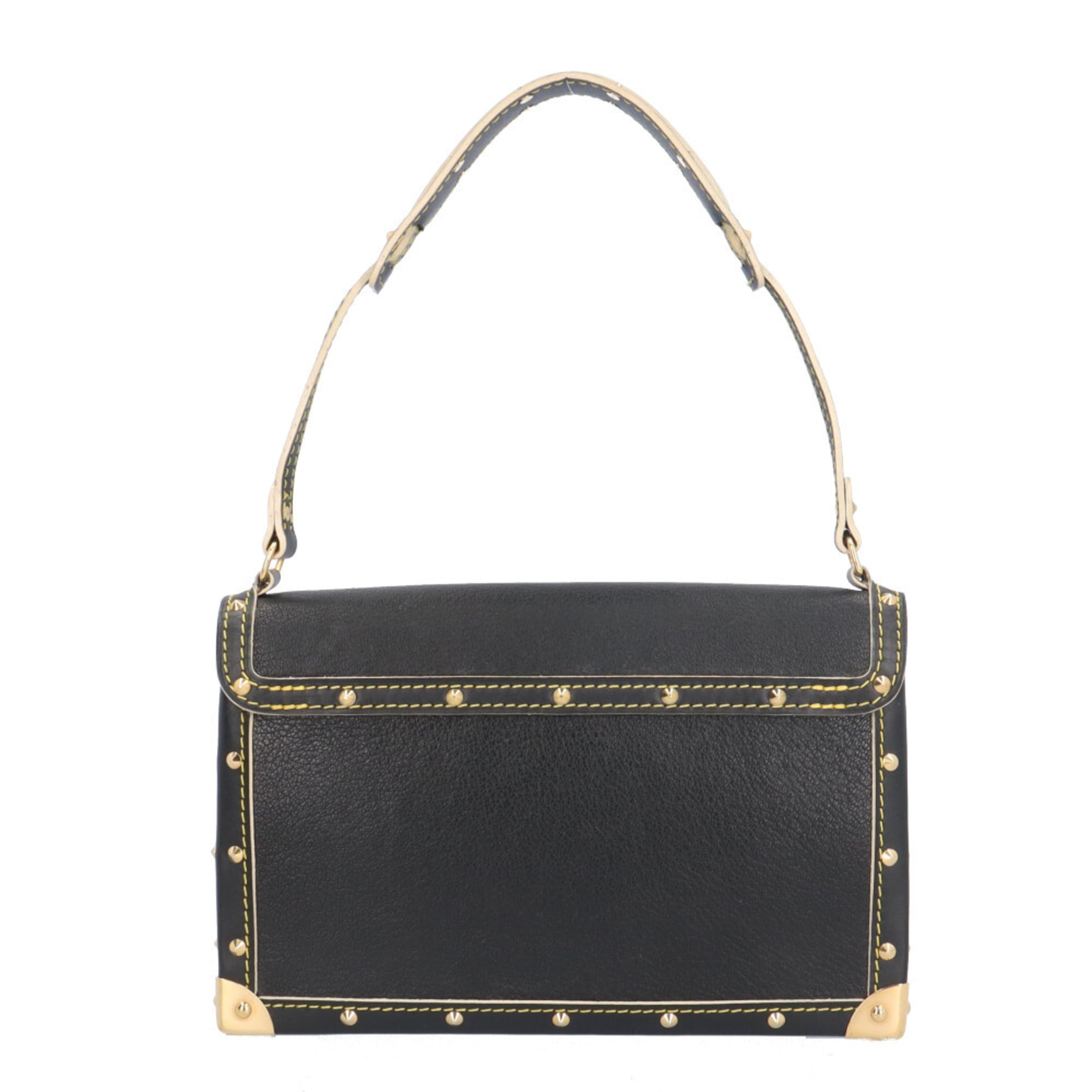 Louis Vuitton Black Leather Shoulder Bag (Pre-Owned)