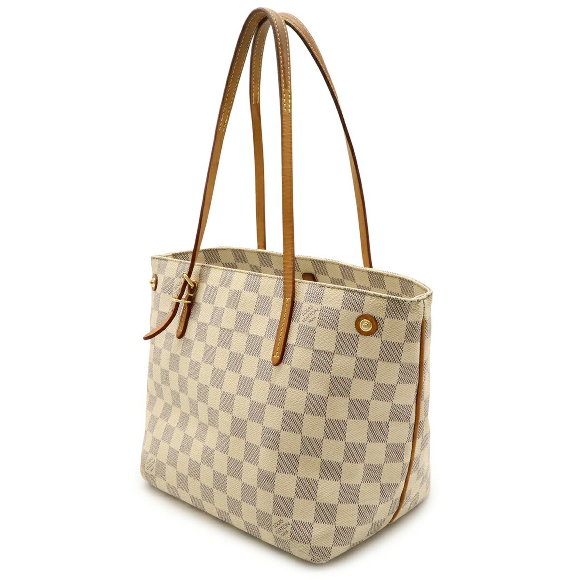 Louis Vuitton Ivory White Damier Azur Pvc Shoulder Bag Tote Bag (Pre-Owned)