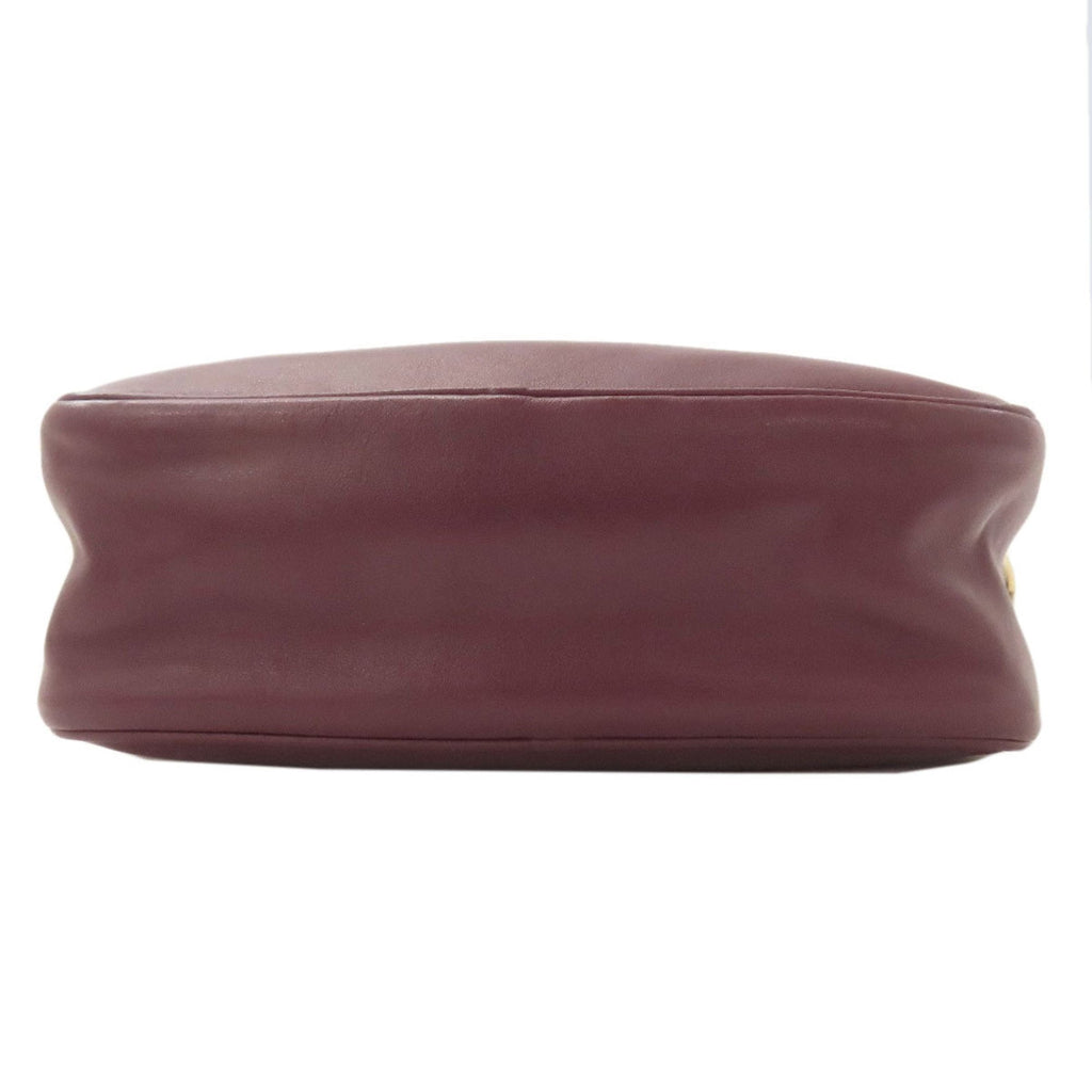 Salvatore Ferragamo Bordeaux Leather Shoulder Bag (Pre-Owned)