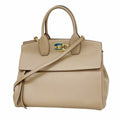 Salvatore Ferragamo Pink Beige Leather Handbag (Pre-Owned)