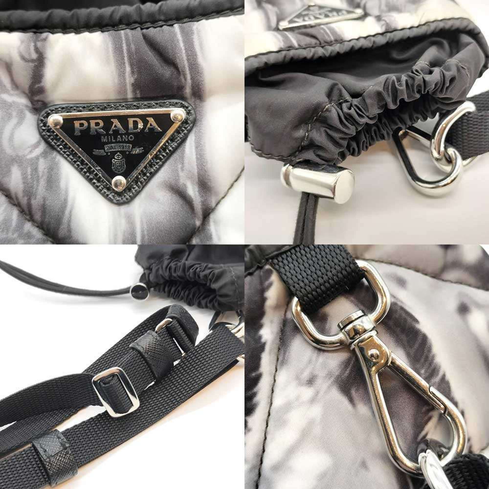 Prada Gray Nylon Pouch (Pre-Owned)