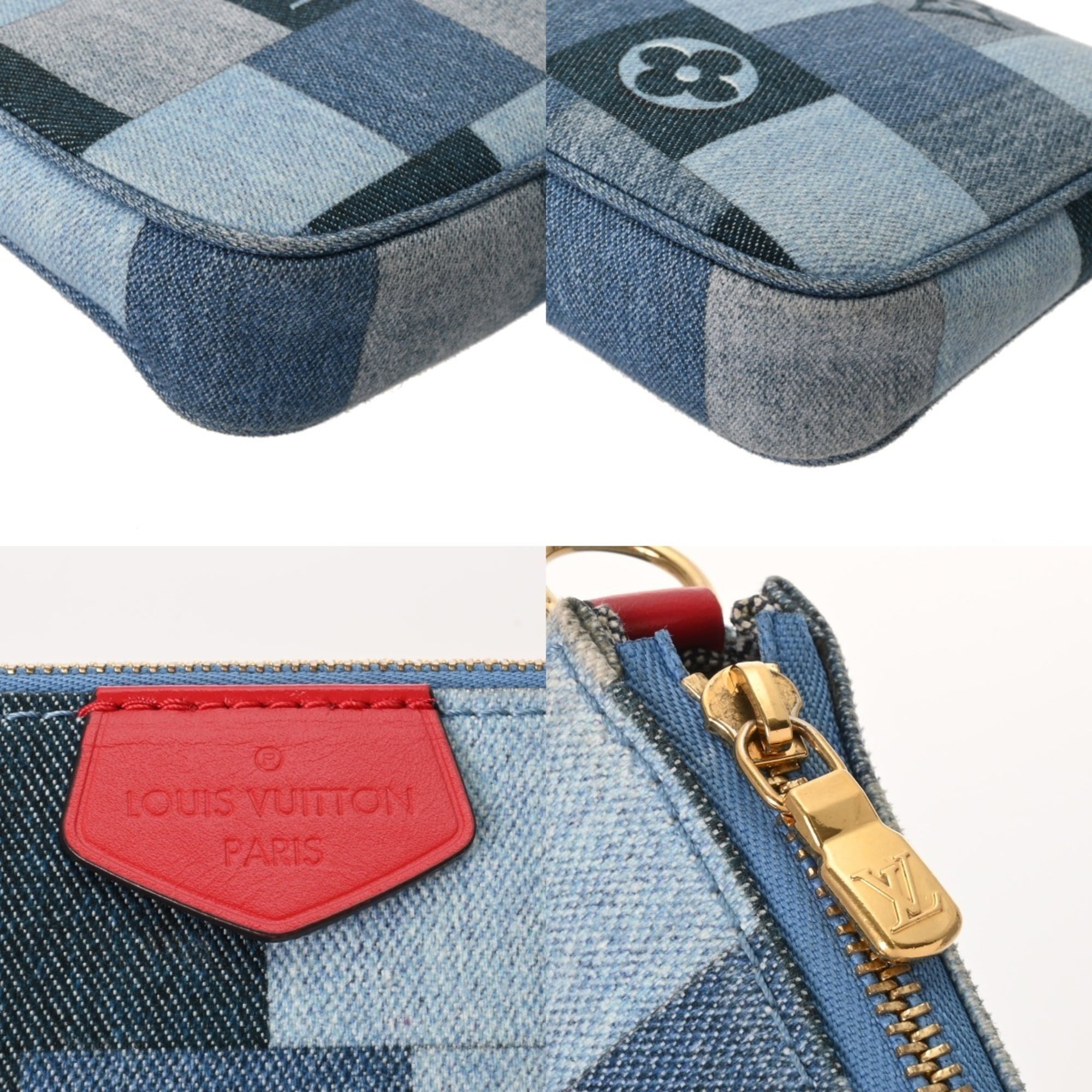 Louis Vuitton Blue Monogram Denim Pochette Shoulder Bag (Pre-Owned)