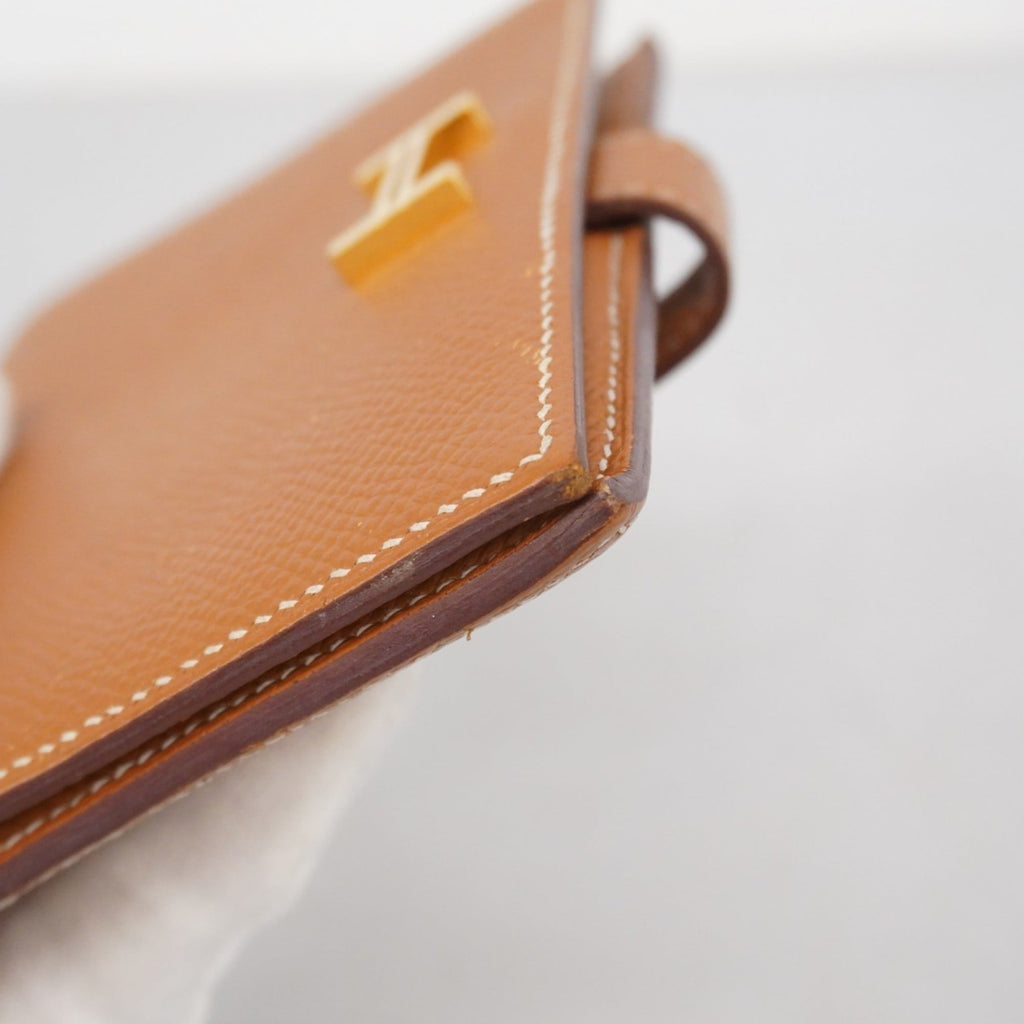 Hermes Gold Epsom Leather Wallet (Bi-Fold) (Pre-Owned)