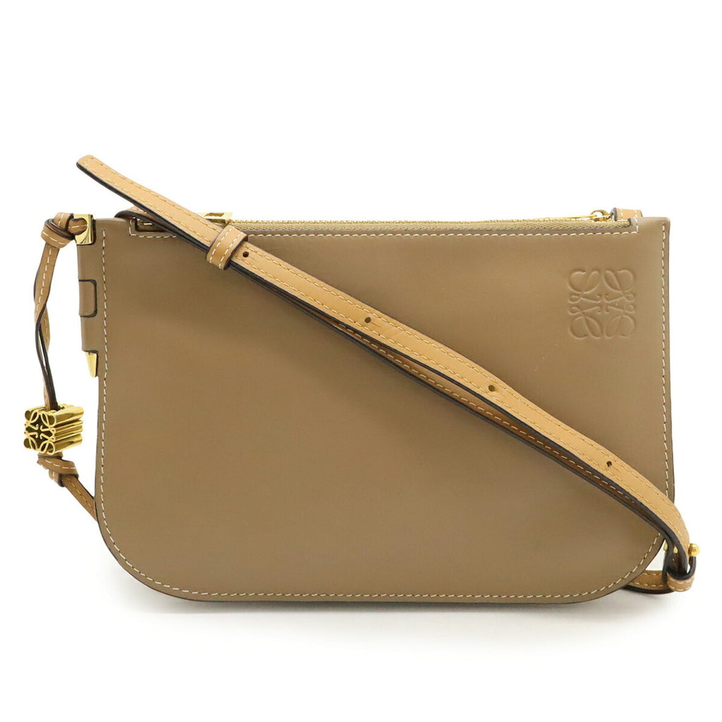 Loewe Grayish Leather Pochette Shoulder Bag (Pre-Owned)