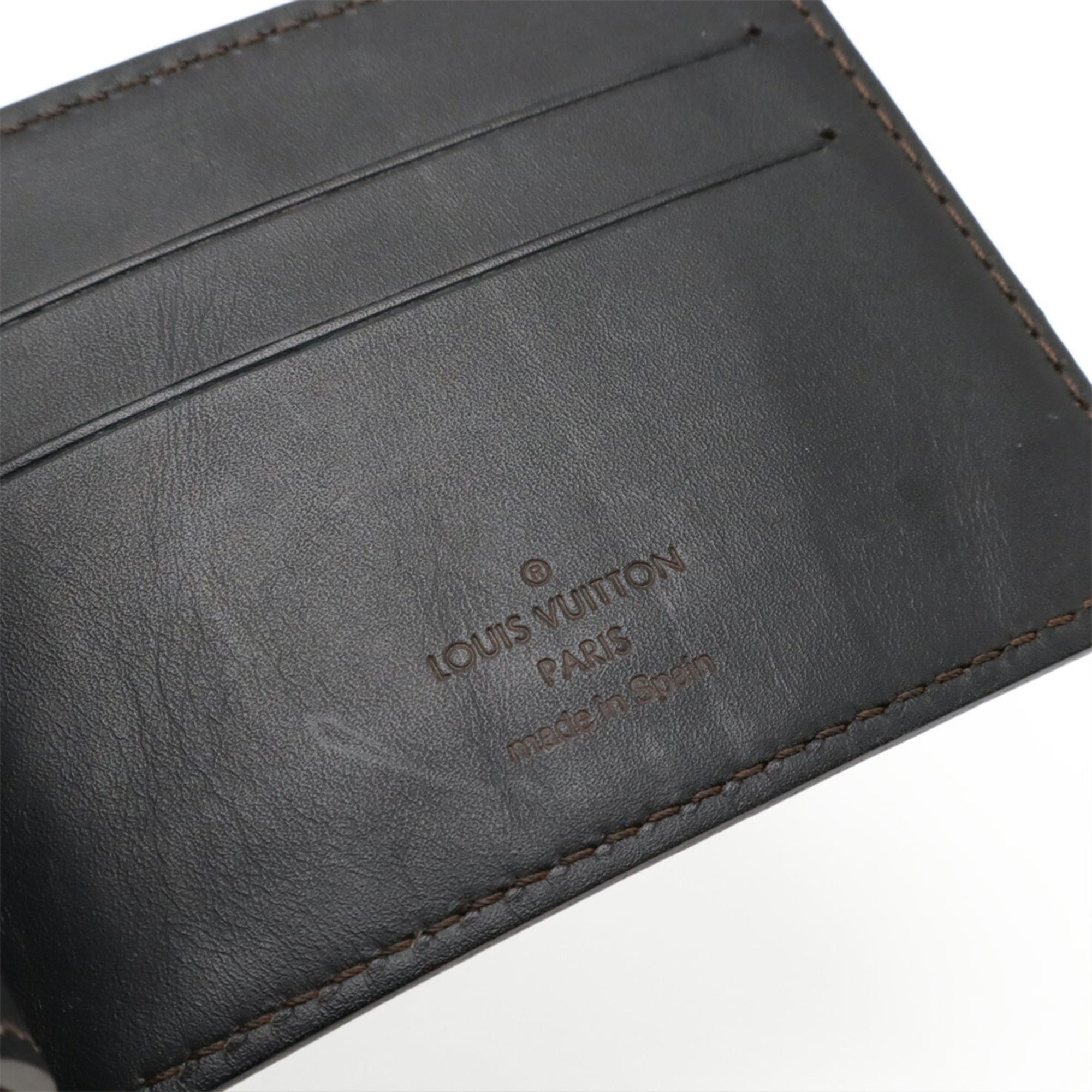 Louis Vuitton Utah Coffee Leather Money Clip (Pre-Owned)