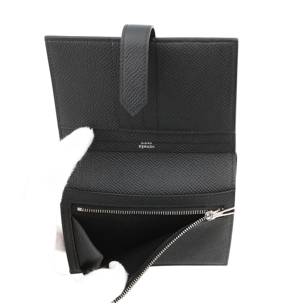 Hermes Black Epsom Leather Wallet (Bi-Fold) (Pre-Owned)