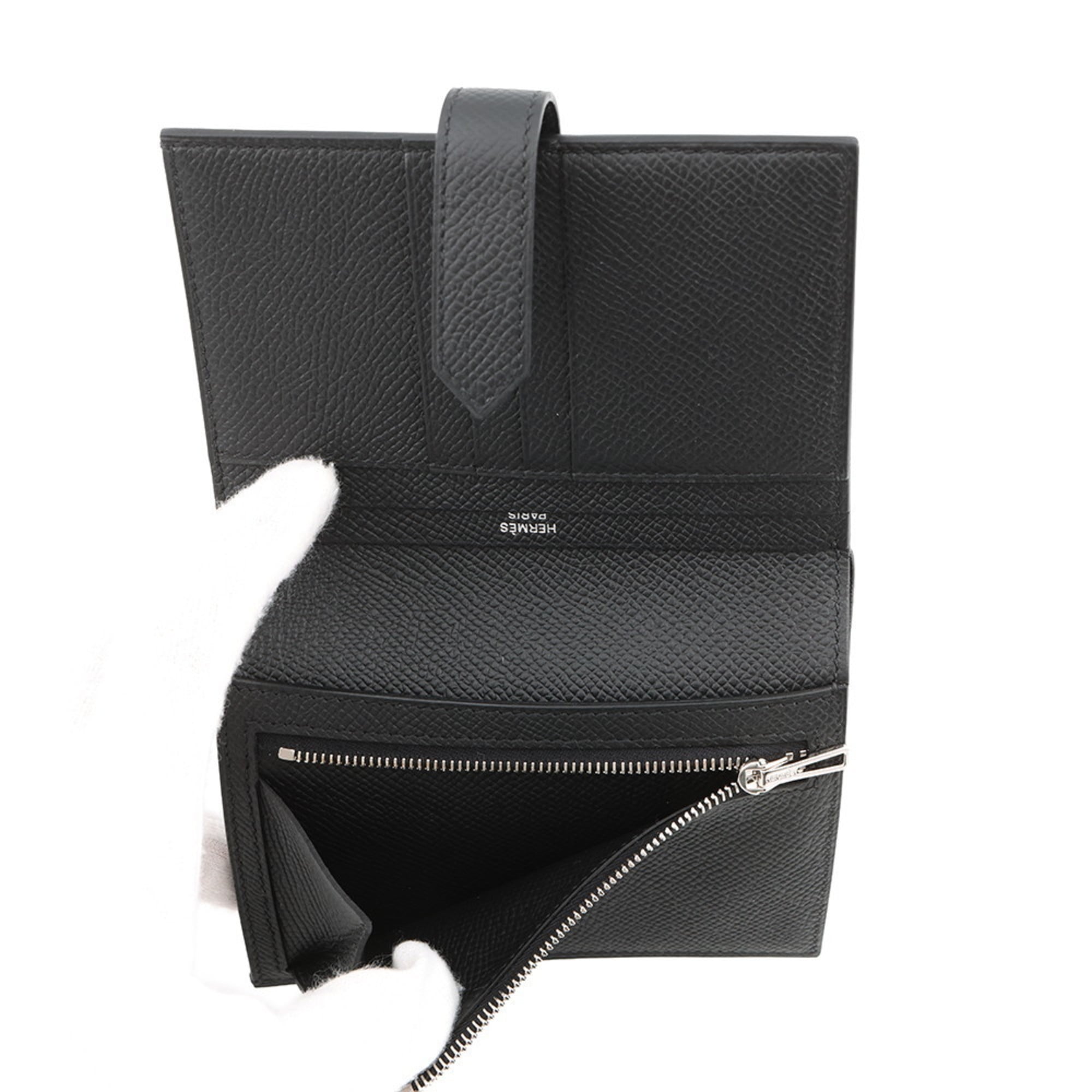 Hermes Black Epsom Leather Wallet (Bi-Fold) (Pre-Owned)
