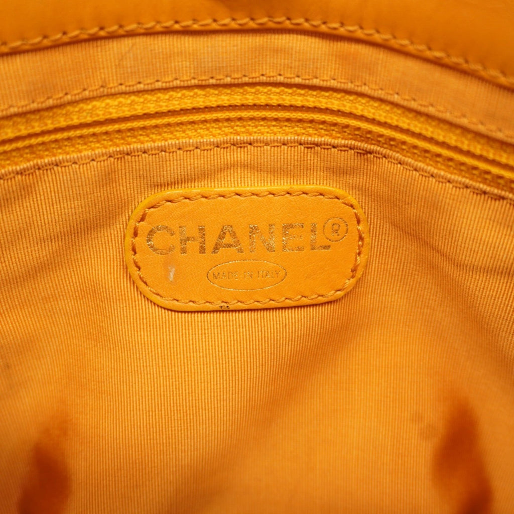 Chanel Orange Leather Tote Bag (Pre-Owned)