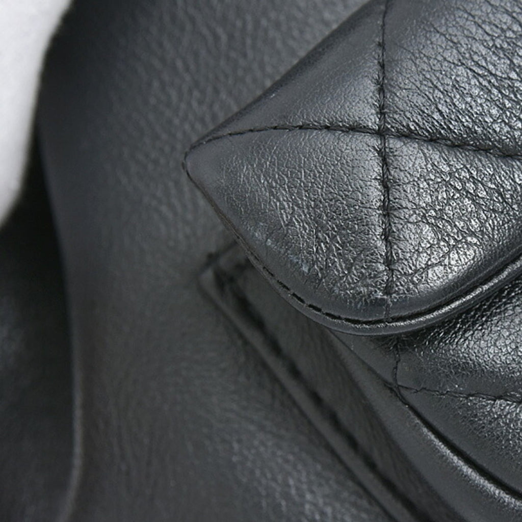 Chanel Matelasse Black Leather Backpack (Pre-Owned)