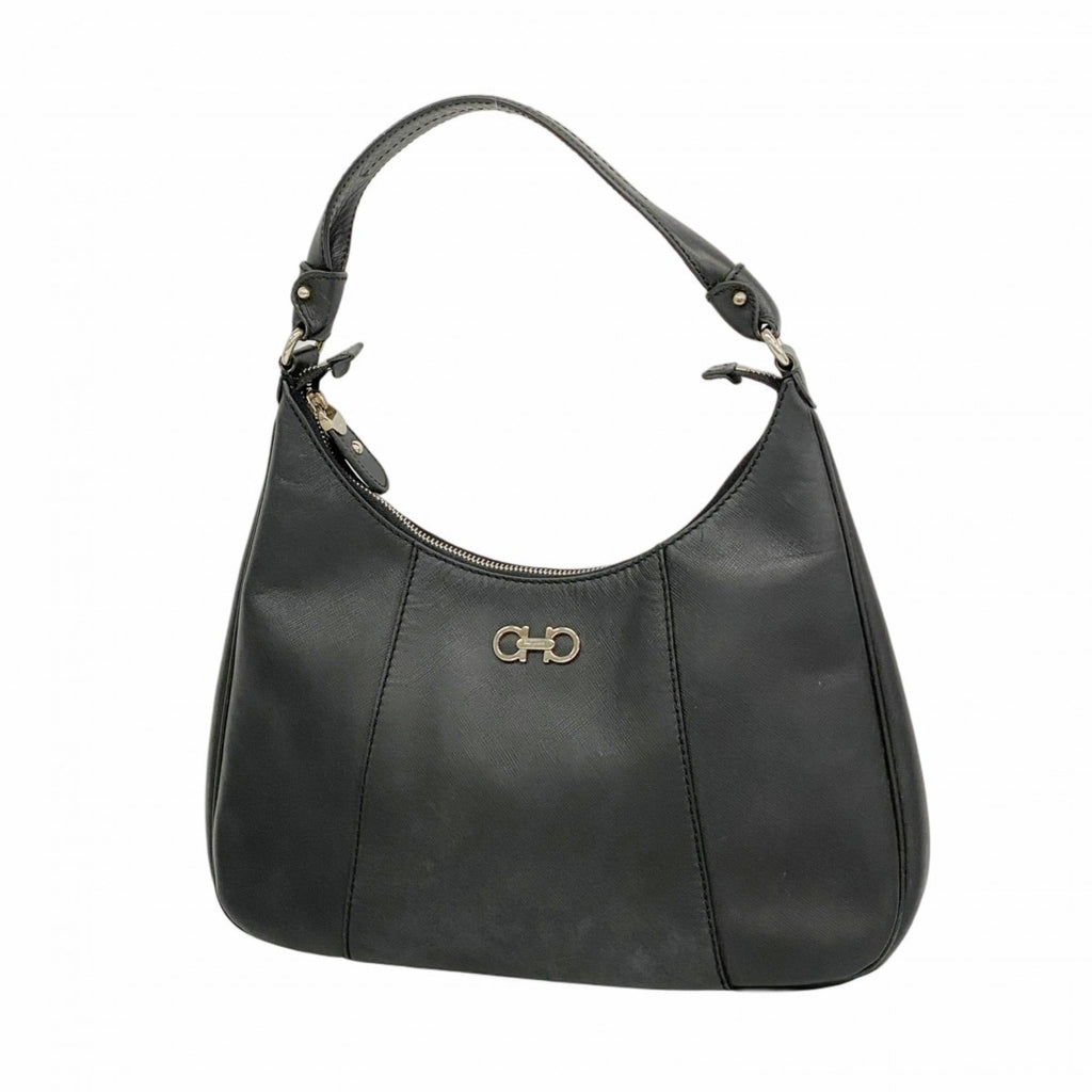 Salvatore Ferragamo Black Leather Handbag (Pre-Owned)
