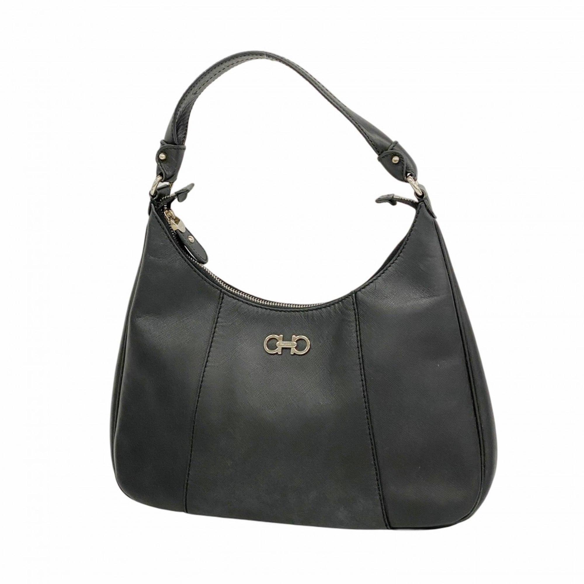 Salvatore Ferragamo Black Leather Handbag (Pre-Owned)