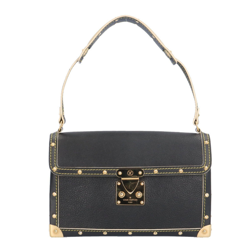 Louis Vuitton Black Leather Shoulder Bag (Pre-Owned)