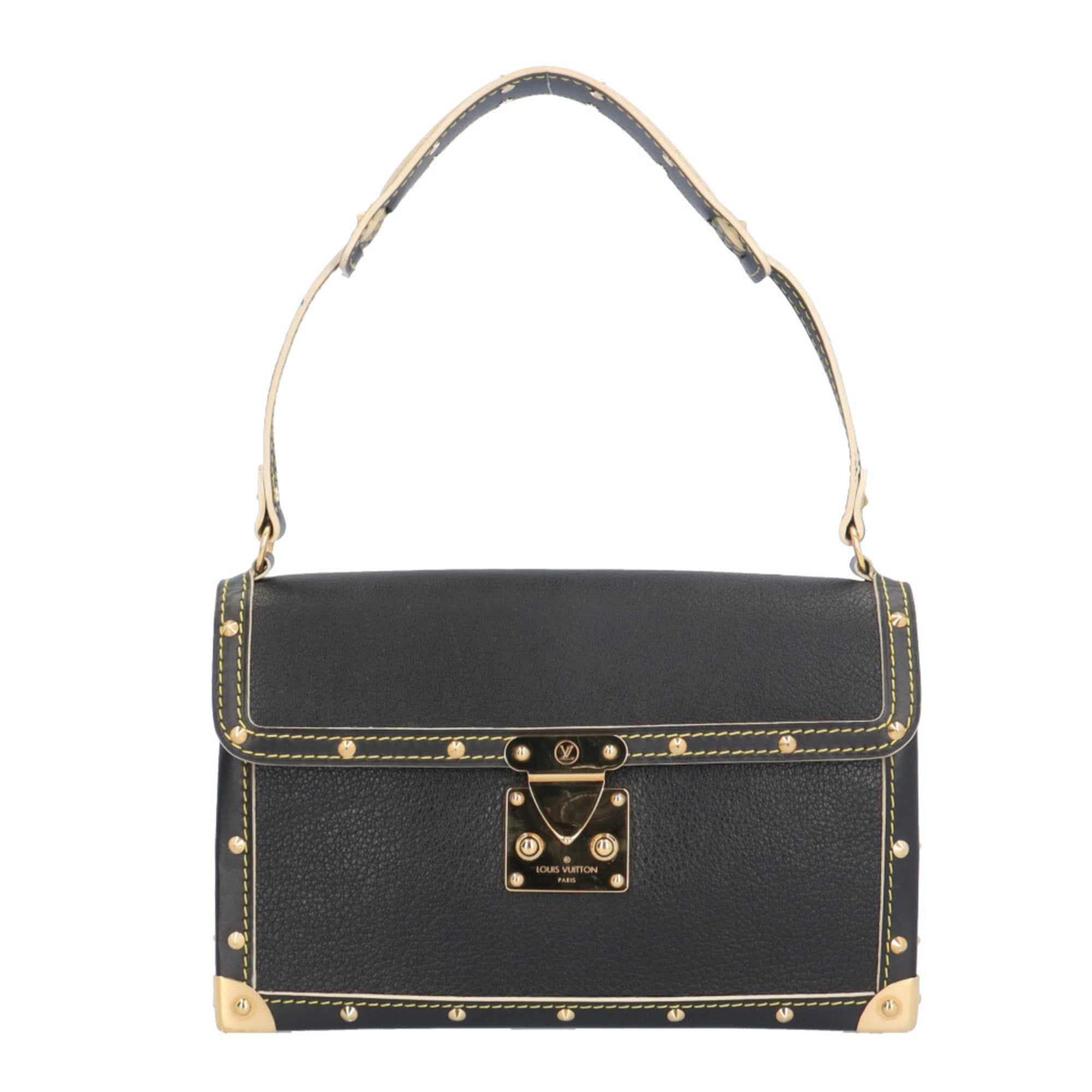 Louis Vuitton Black Leather Shoulder Bag (Pre-Owned)