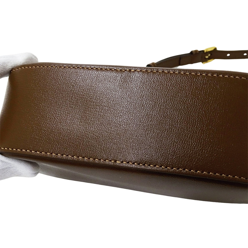 Gucci Brown Leather Shoulder Bag (Pre-Owned)