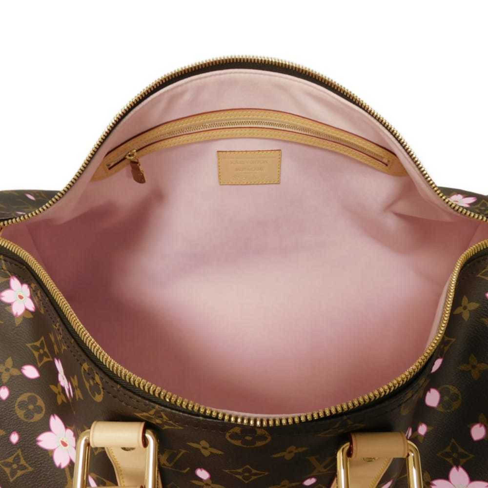 Louis Vuitton Blossom Brown Cherry Monogram Canvas Boston Bag (Pre-Owned)