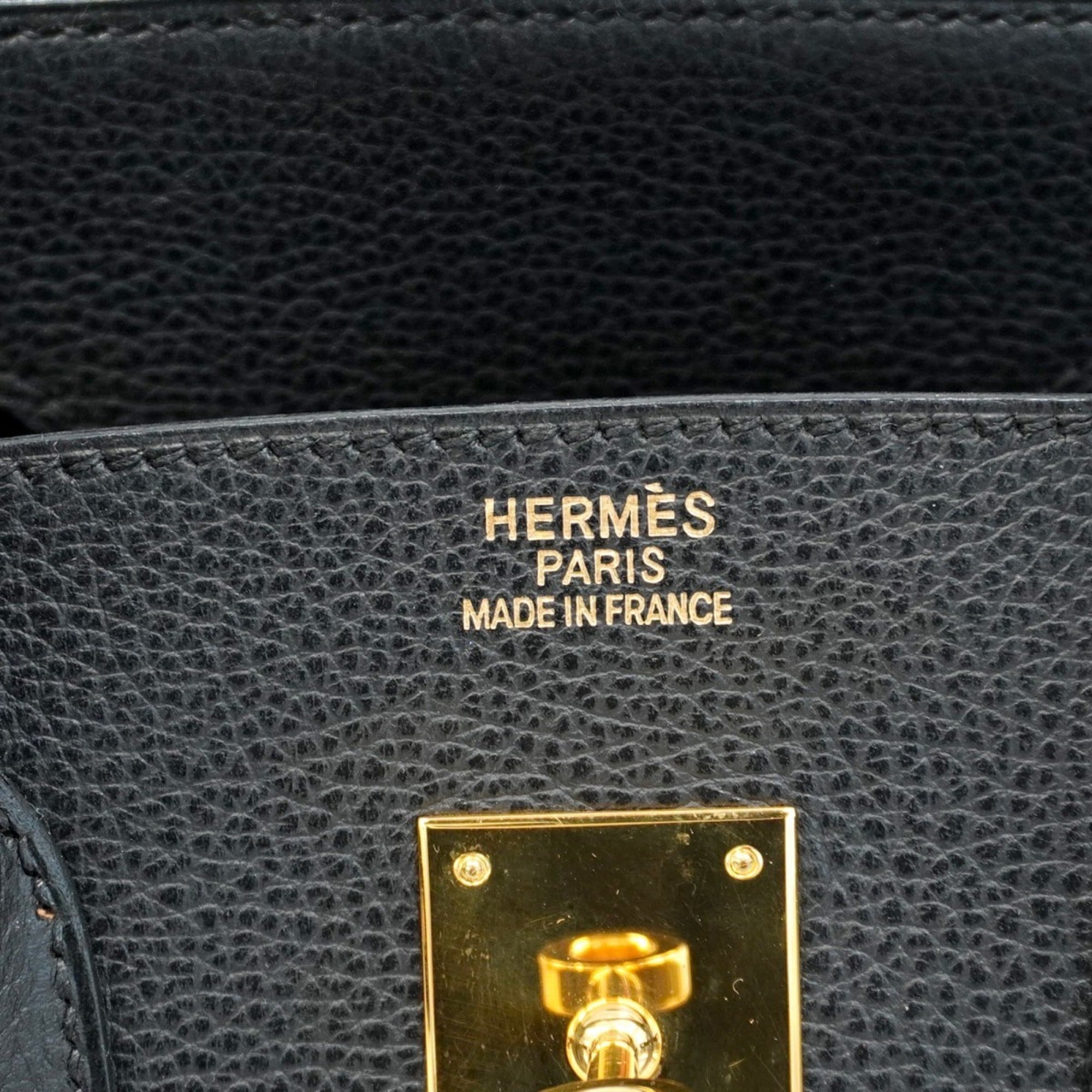 Hermes Black Togo Leather Handbag (Pre-Owned)