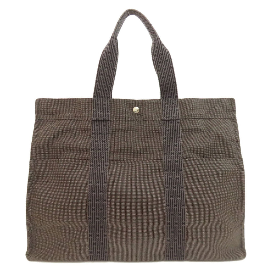 Hermes Gray Canvas Tote Bag (Pre-Owned)