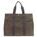 Hermes Gray Canvas Tote Bag (Pre-Owned)