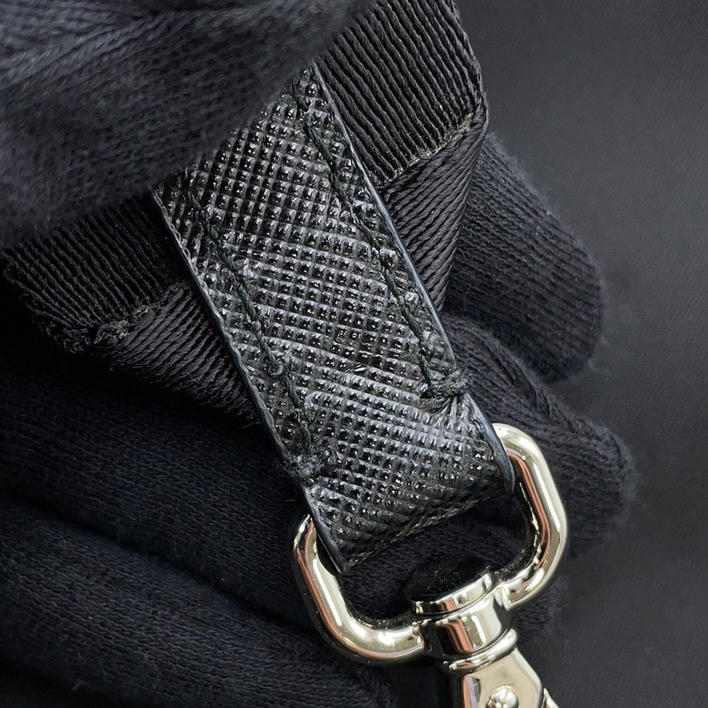 Prada Black Nylon Leather Shoulder Bag (Pre-Owned)