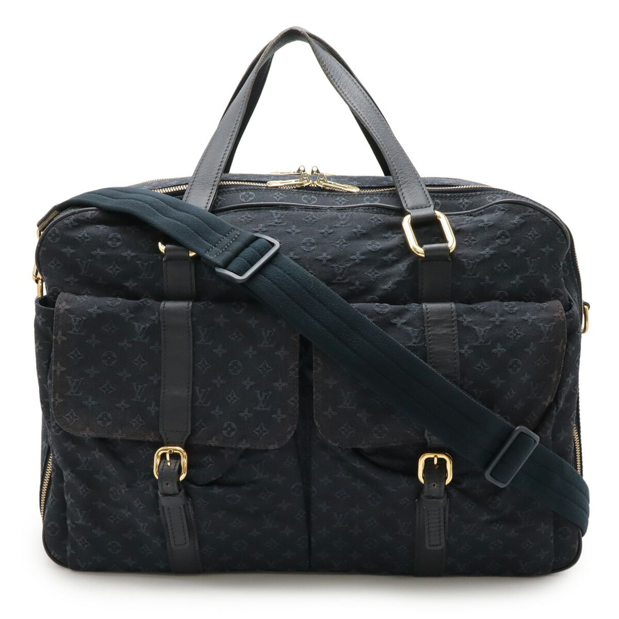 Louis Vuitton Monogram Mini Tst Blue Canvas Leather Boston Bag (Pre-Owned)