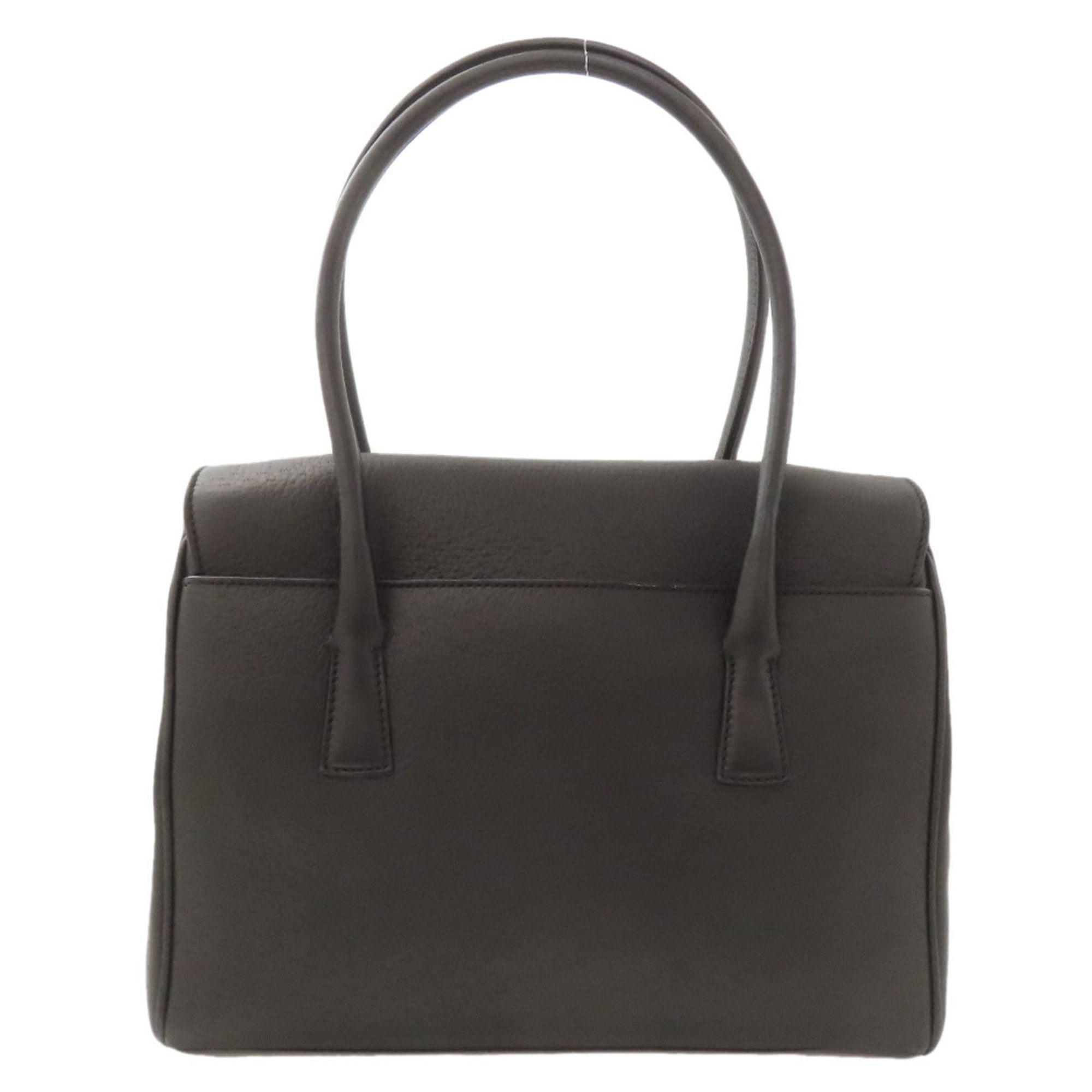 Salvatore Ferragamo Black Leather Handbag (Pre-Owned)