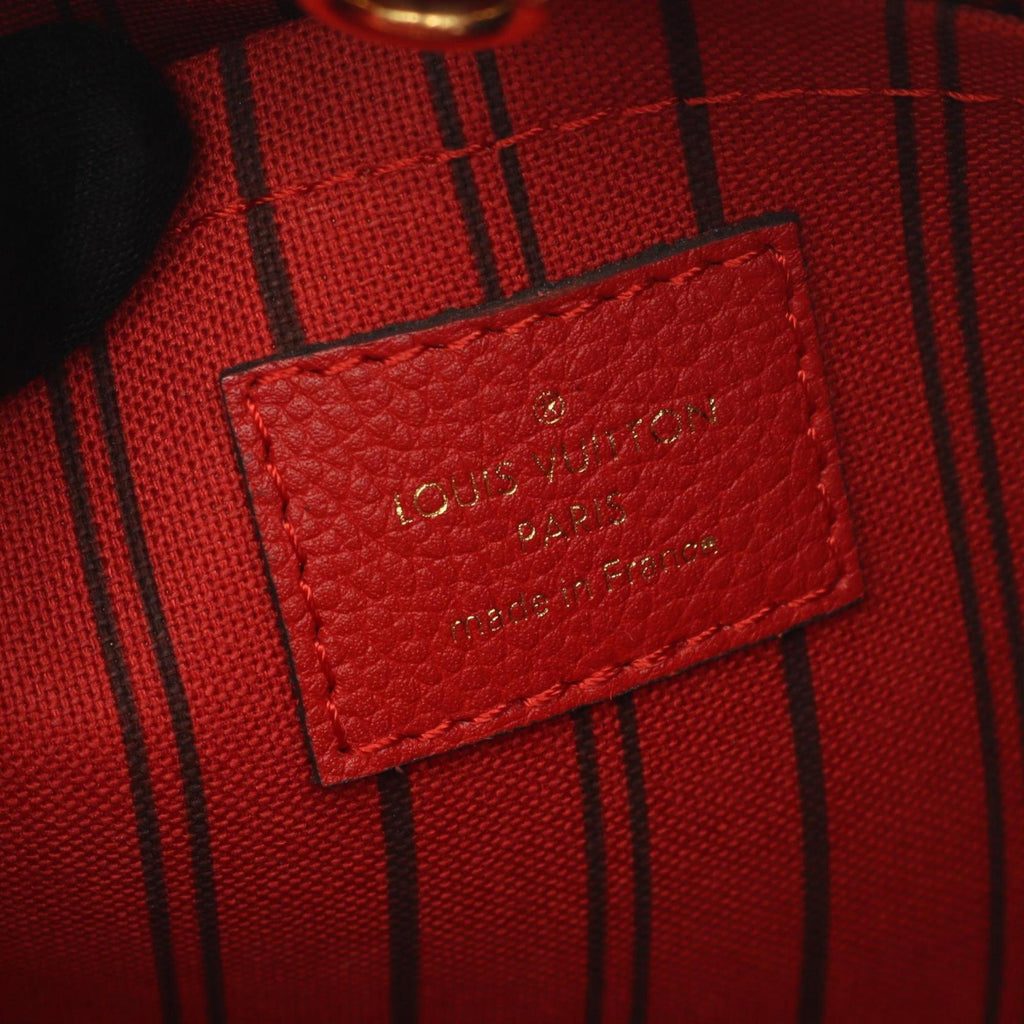 Louis Vuitton Red Color Monogram Empreinte Leather Handbag (Pre-Owned)