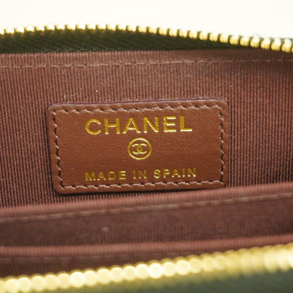 Chanel Black Grained Calfskin Coin Purse/Coin Case (Pre-Owned)