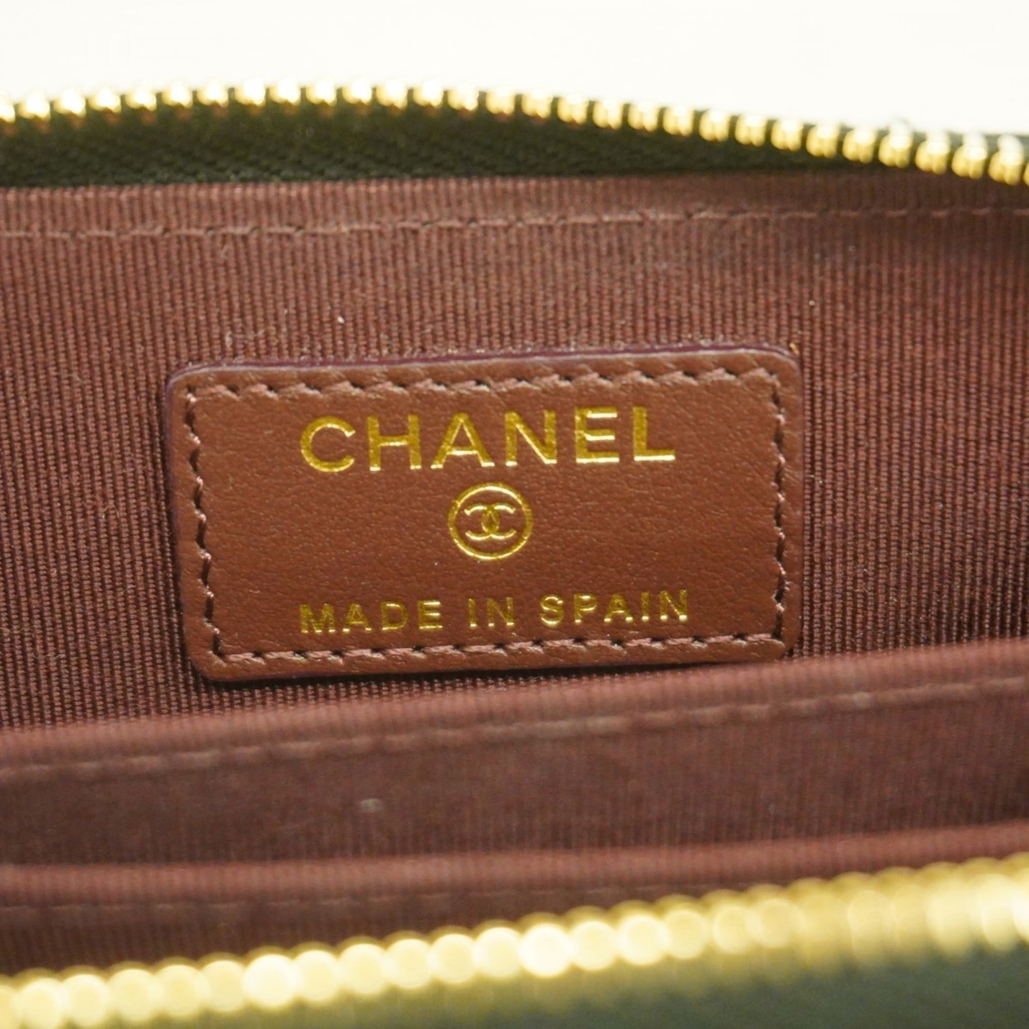 Chanel Black Grained Calfskin Coin Purse/Coin Case (Pre-Owned)