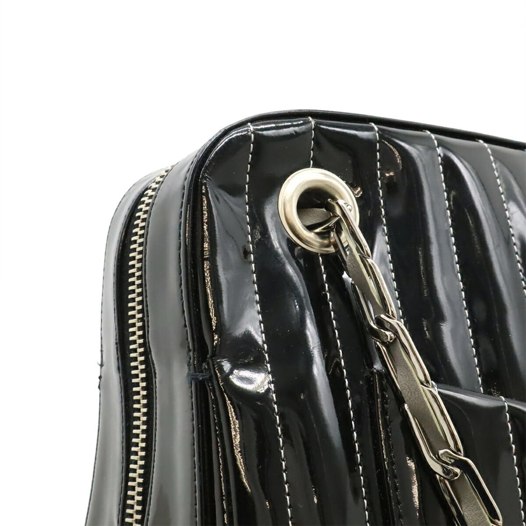 Chanel Black Leather Shoulder Bag Tote Bag (Pre-Owned)