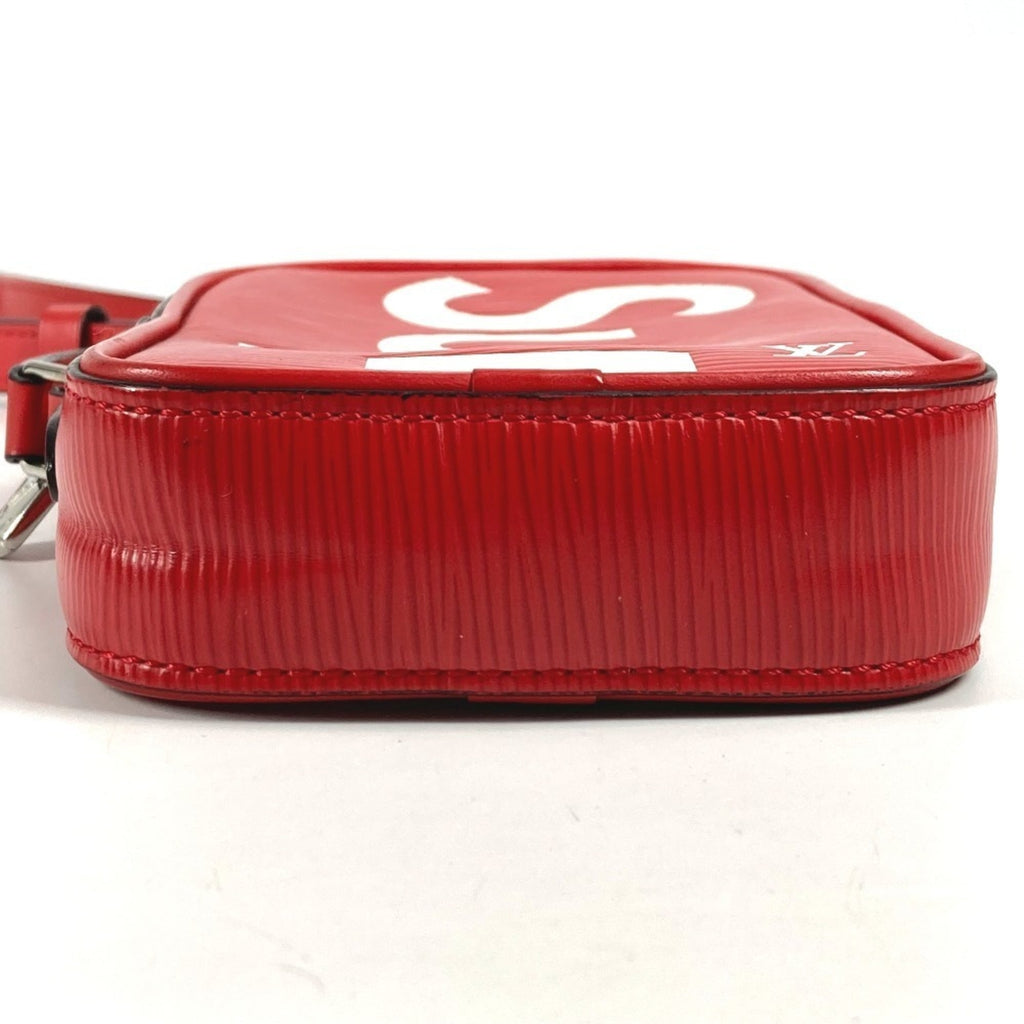 Louis Vuitton Red Color White Epi Leather Pochette Shoulder Bag (Pre-Owned)