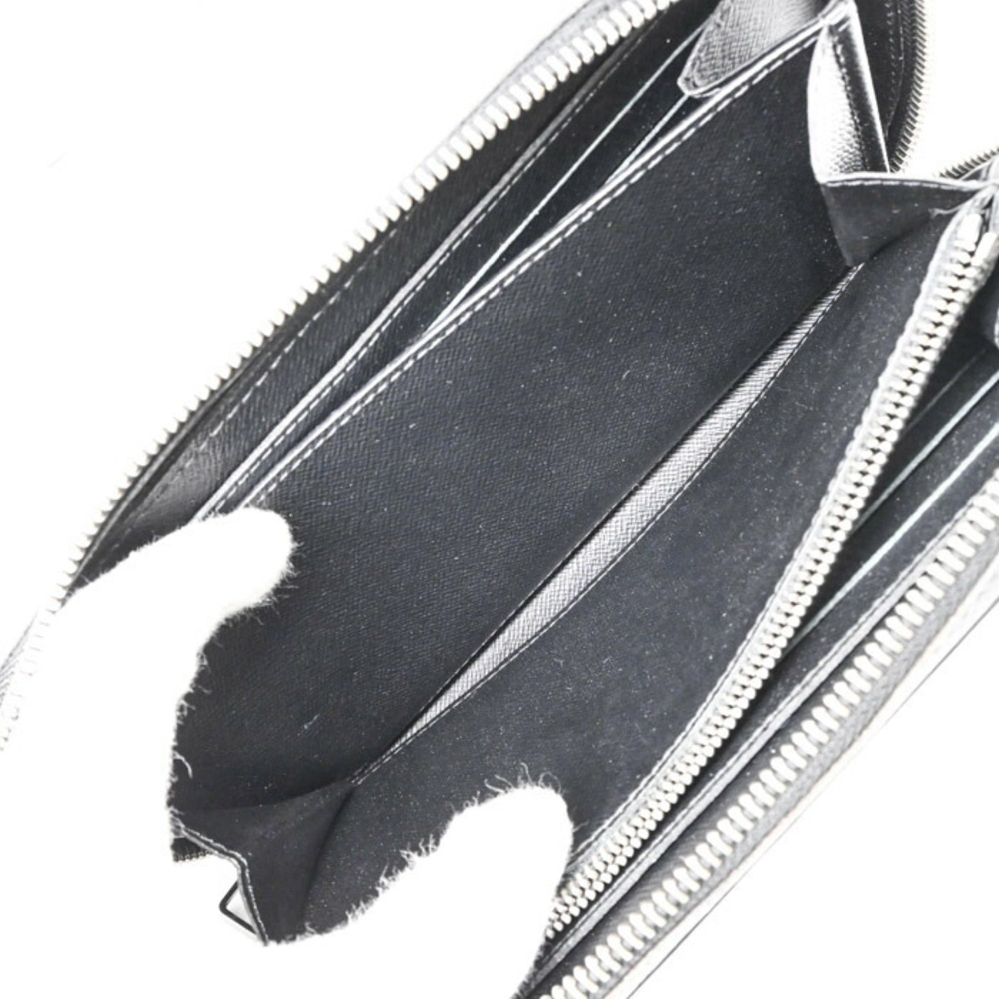 Louis Vuitton Black Monogram Eclipse Taiga Leather Long Wallet (Bi-Fold) (Pre-Owned)
