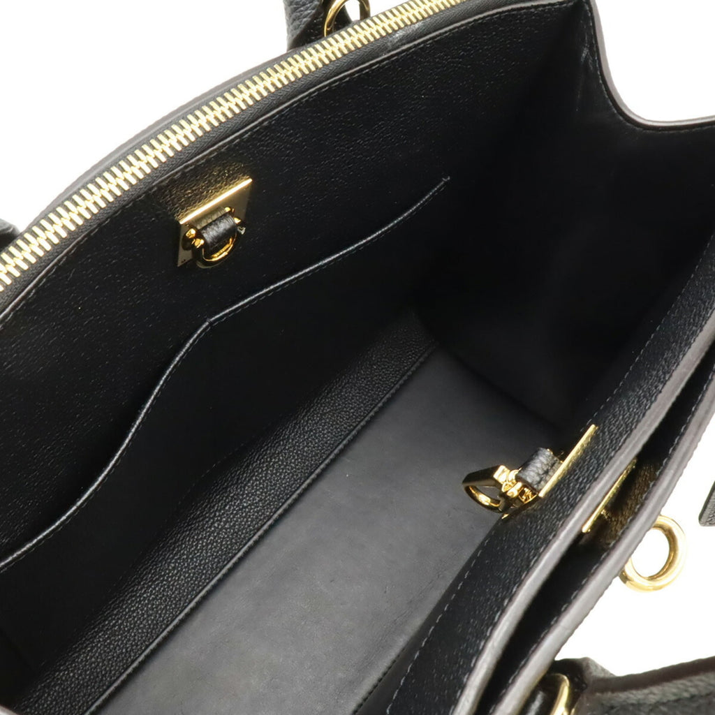 Louis Vuitton Black Noir Leather Handbag Shoulder Bag (Pre-Owned)