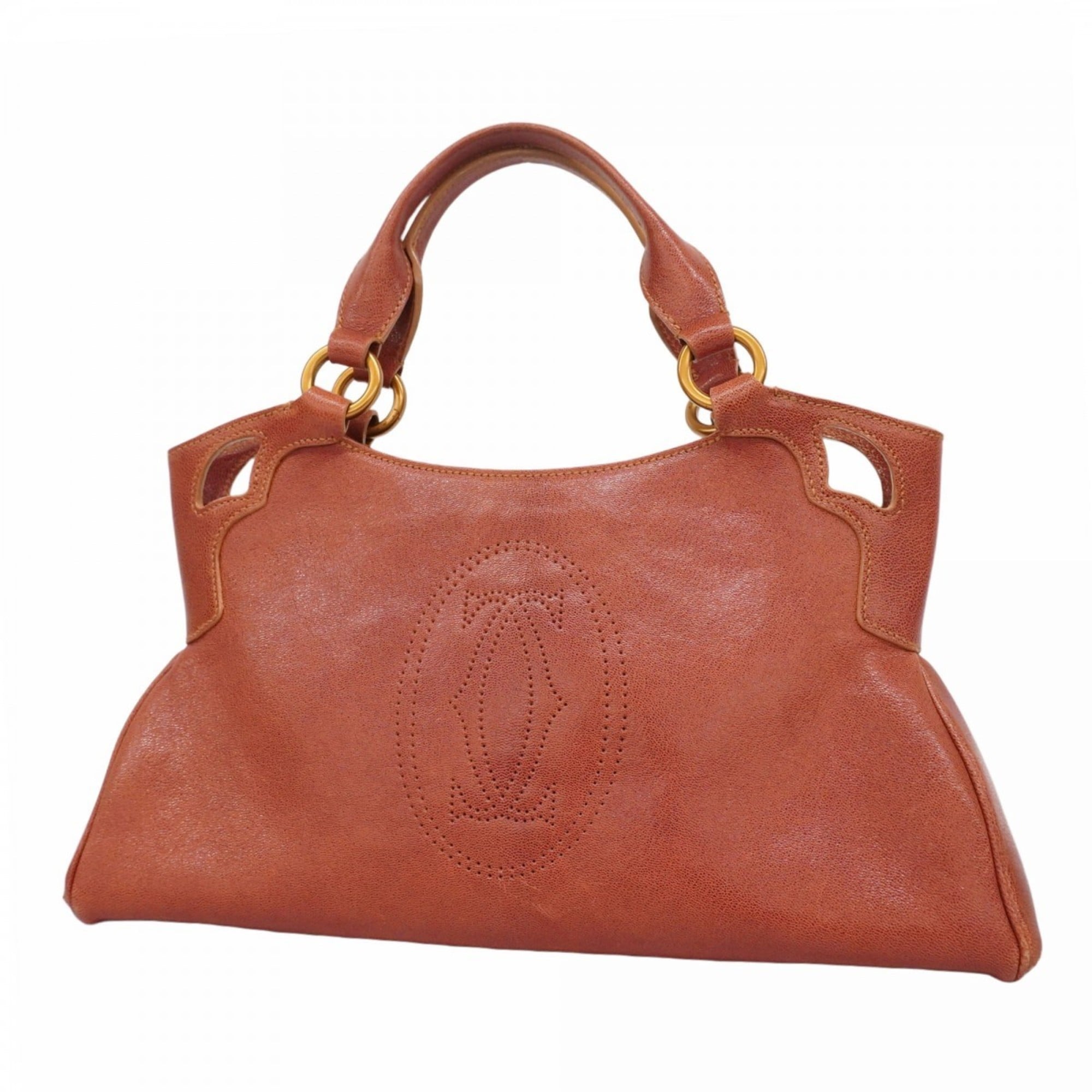 Cartier Brown Leather Handbag (Pre-Owned)