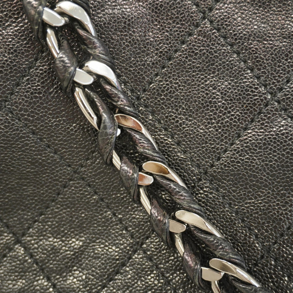 Chanel Black Grained Calfskin Shoulder Bag (Pre-Owned)