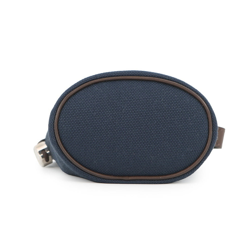 Hermes Navy Coated Canvas Pouch (Pre-Owned)