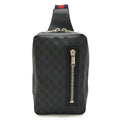 Gucci Black Gray Navy Red Color Gg Supreme Leather Shoulder Bag Sling Bag (Pre-Owned)