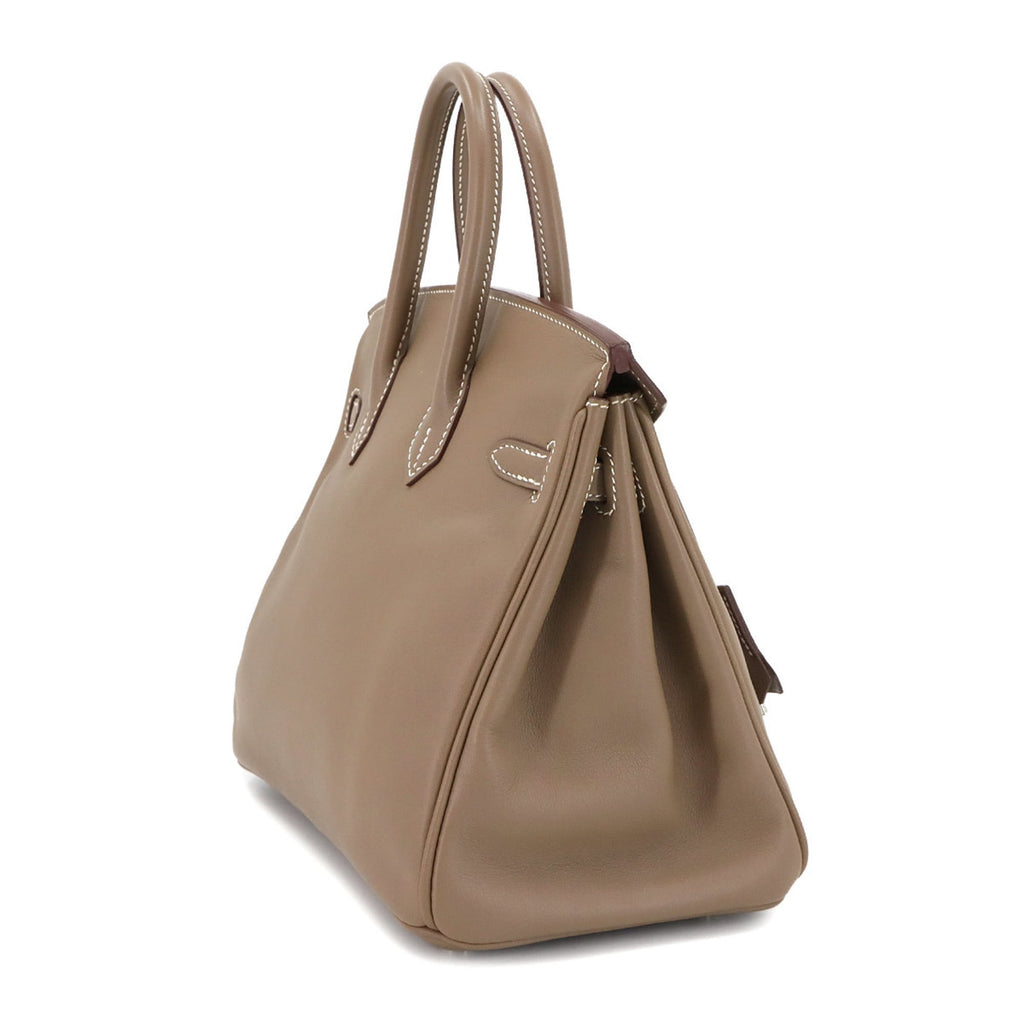 Hermes Etoupe Gray Swift Leather Handbag (Pre-Owned)