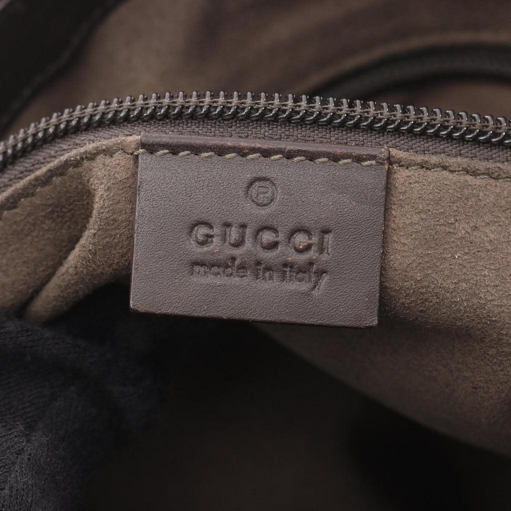 Gucci Beige Brown Gg Supreme Leather Shoulder Bag (Pre-Owned)