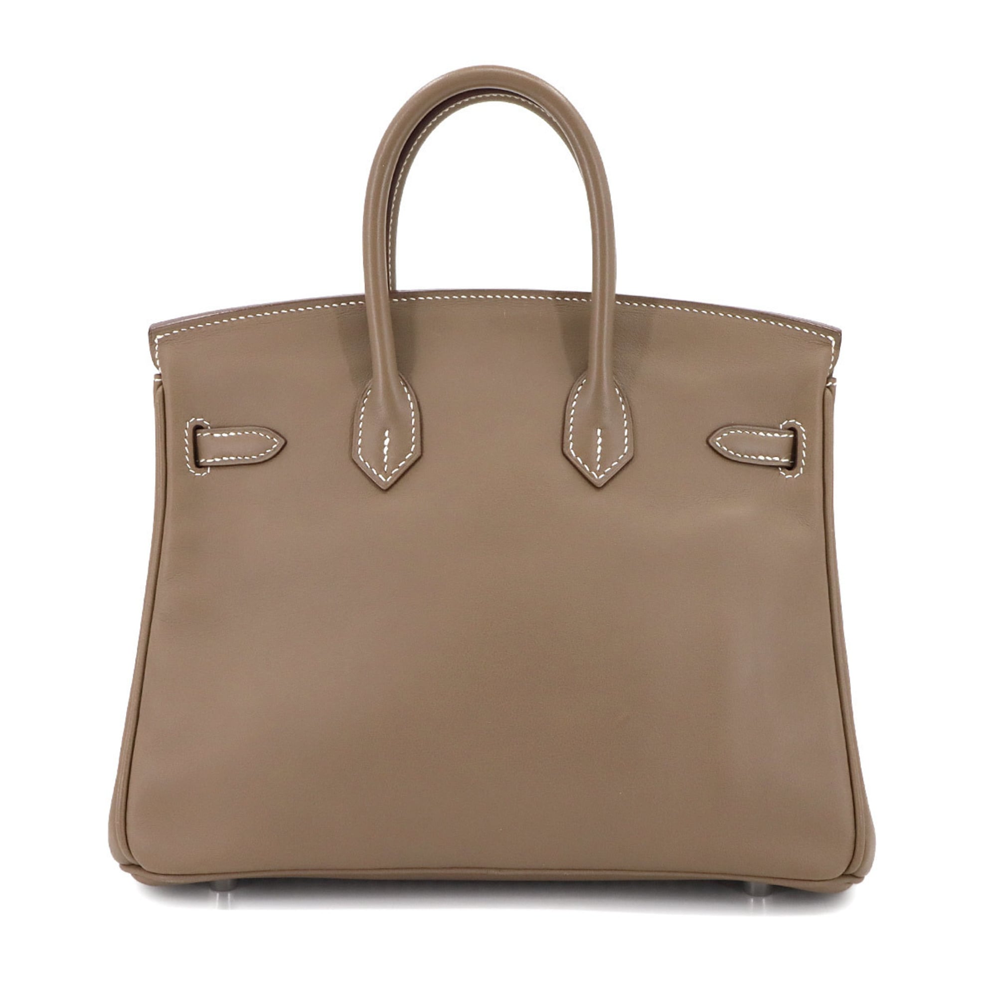 Hermes Etoupe Gray Swift Leather Handbag (Pre-Owned)