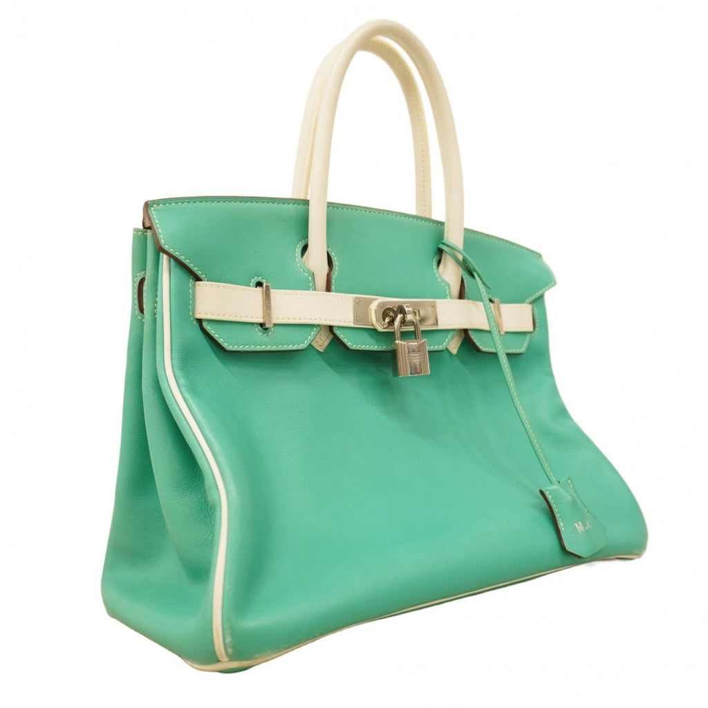 Hermes White Swift Leather Handbag (Pre-Owned)