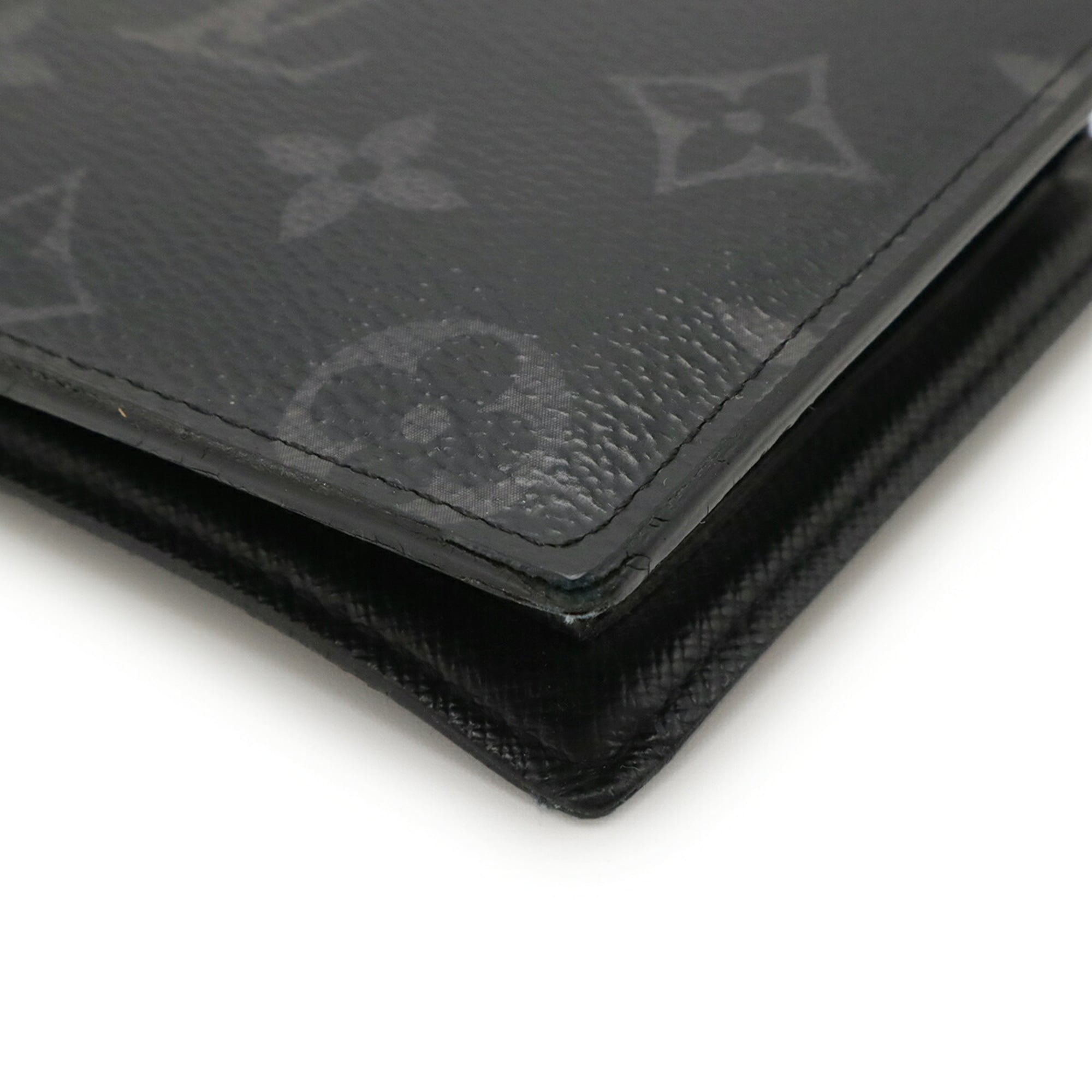 Louis Vuitton Black Gray Monogram Eclipse Wallet (Bi-Fold) (Pre-Owned)