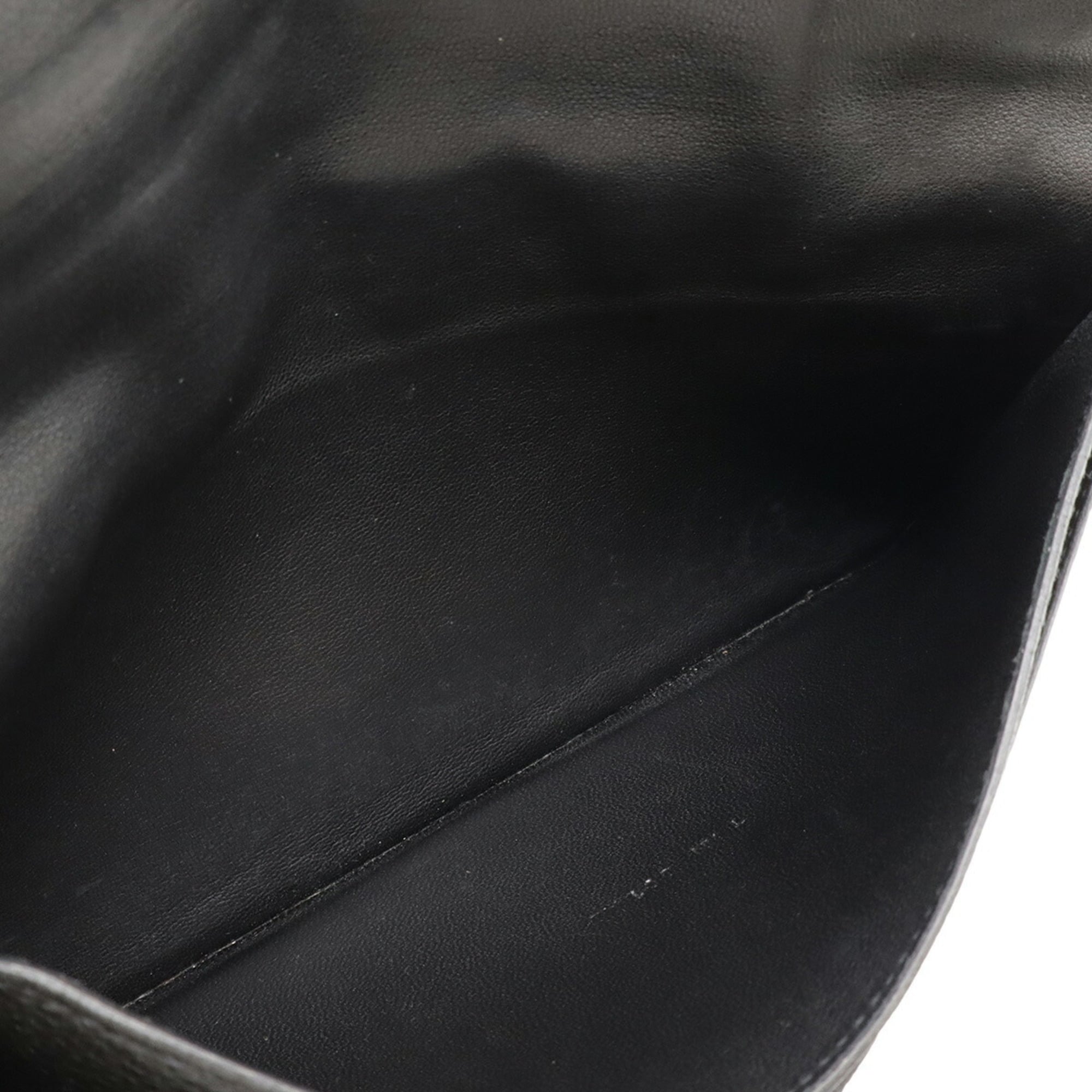 Hermes Black Togo Leather Long Wallet (Bi-Fold) (Pre-Owned)