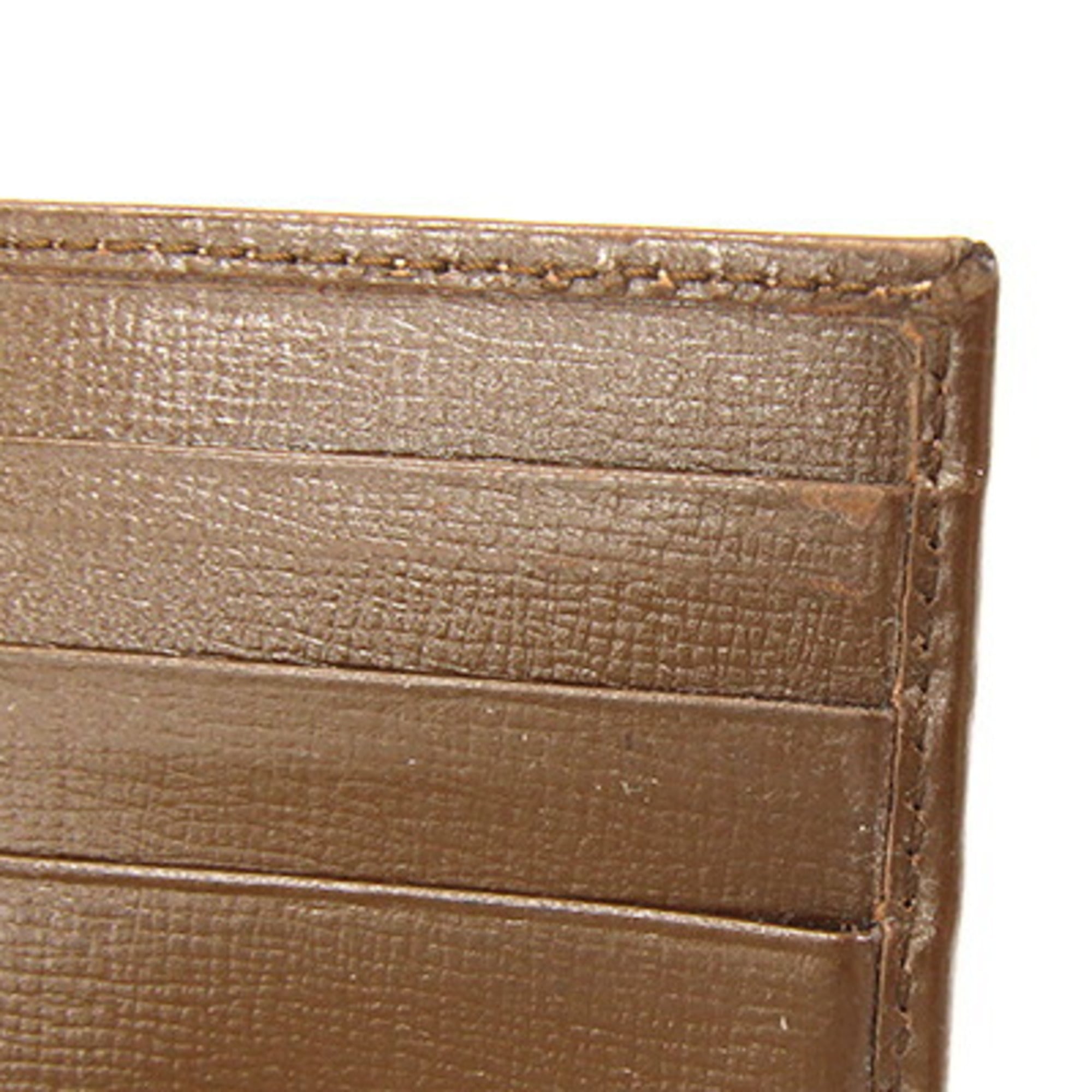 Gucci Beige Brown Gg Supreme Leather Wallet (Bi-Fold) (Pre-Owned)