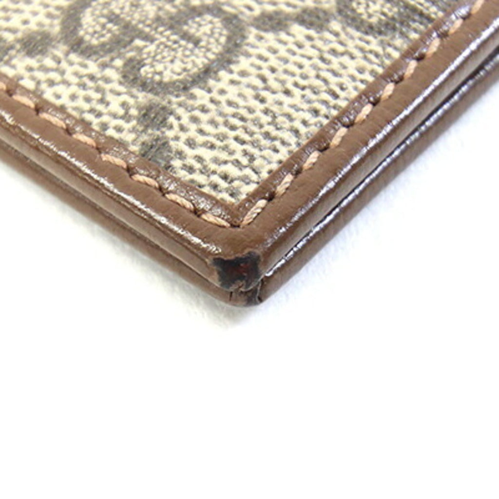 Gucci Beige Brown Gg Supreme Leather Wallet (Bi-Fold) (Pre-Owned)