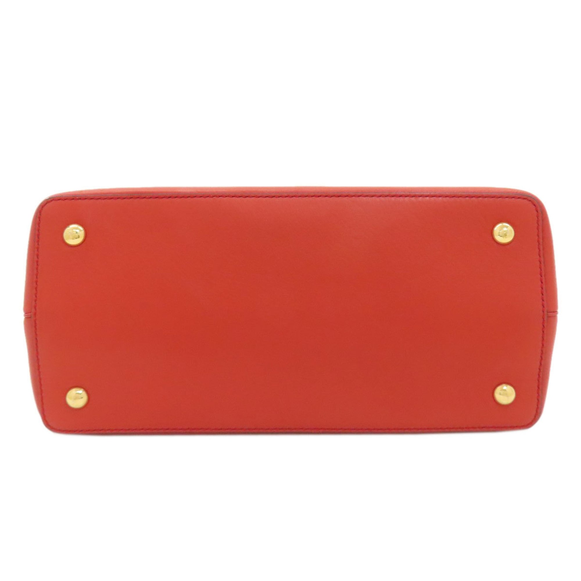 Fendi Red Color Leather Handbag (Pre-Owned)