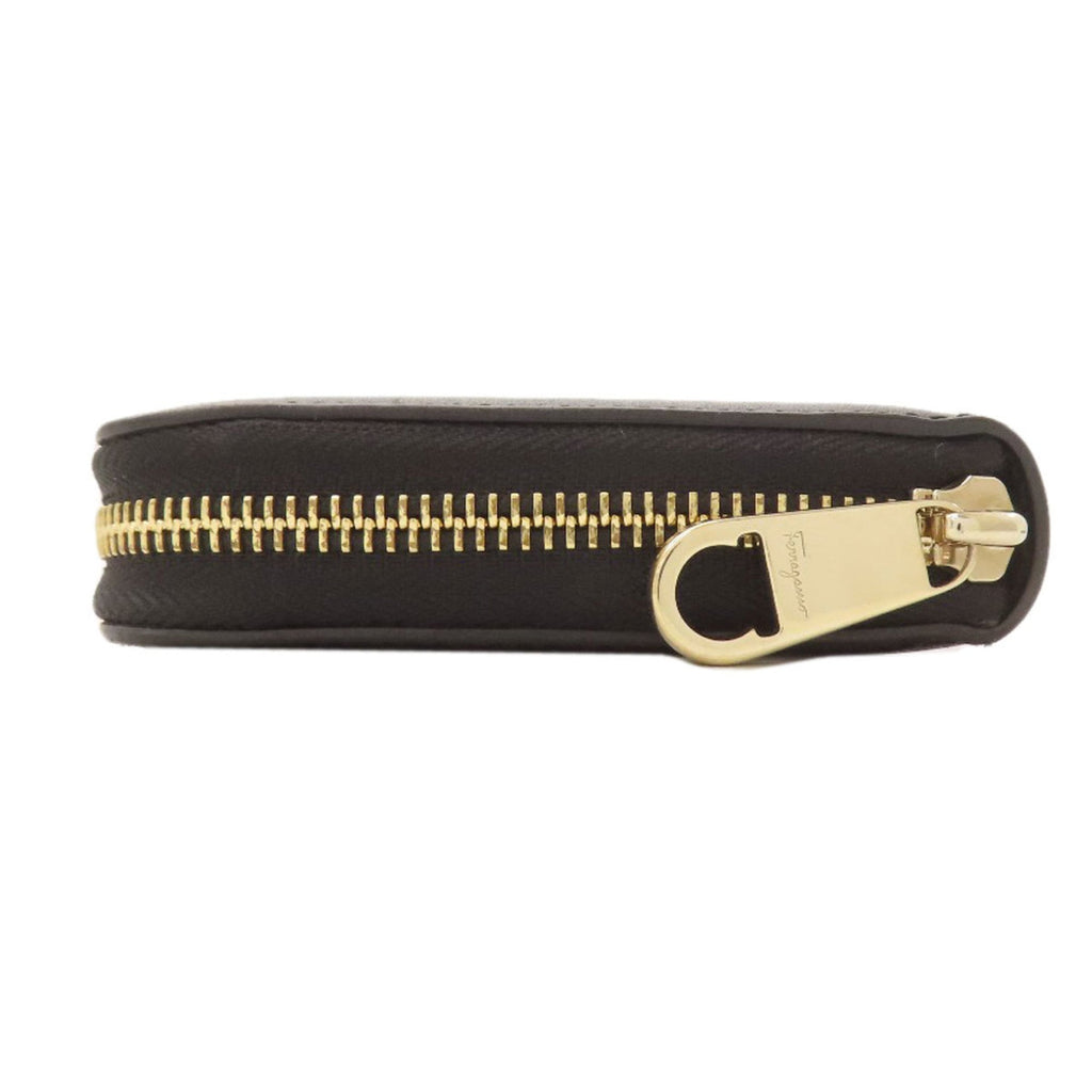 Salvatore Ferragamo Black Leather Long Wallet (Bi-Fold) (Pre-Owned)