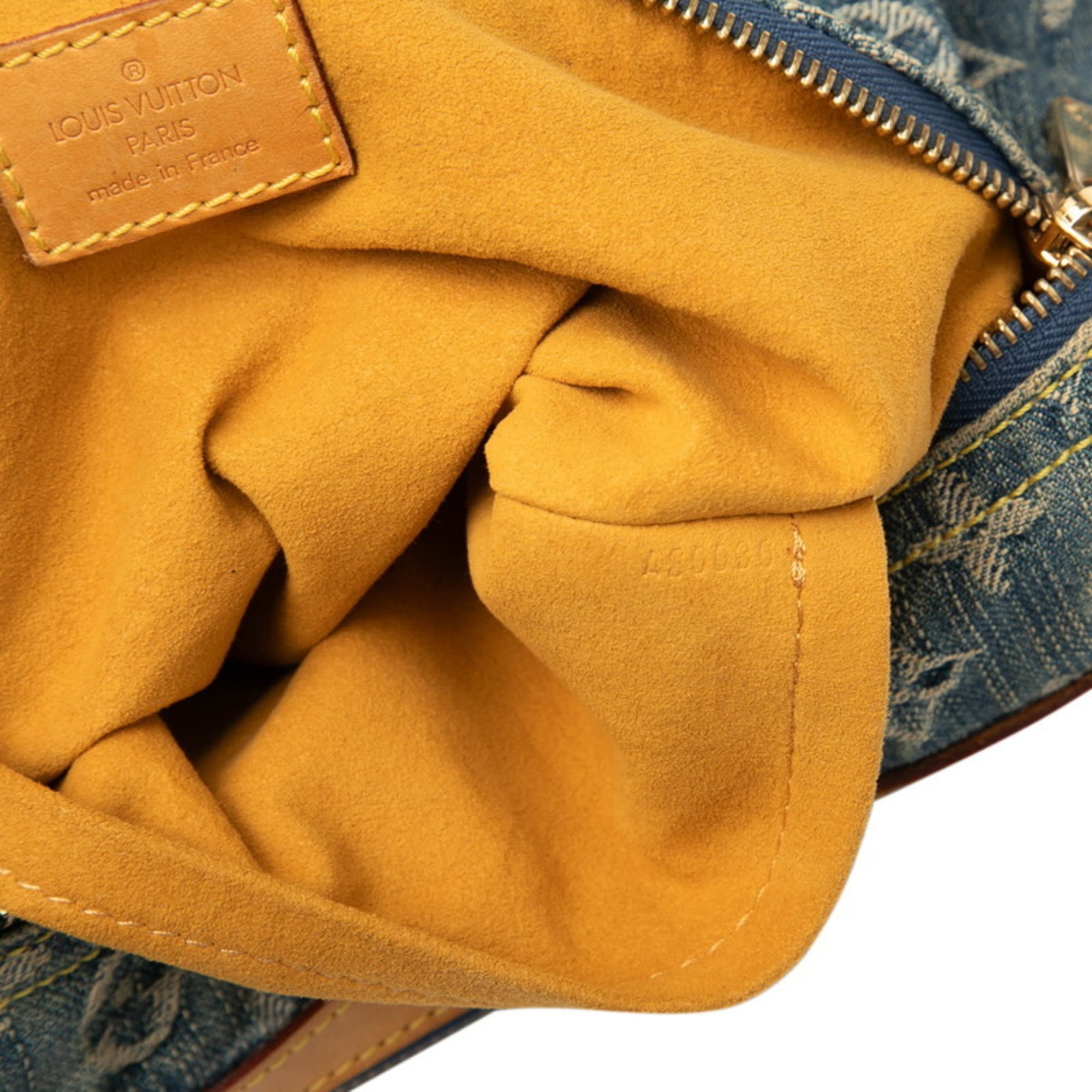 Louis Vuitton Blue Denim Leather Handbag Shoulder Bag (Pre-Owned)