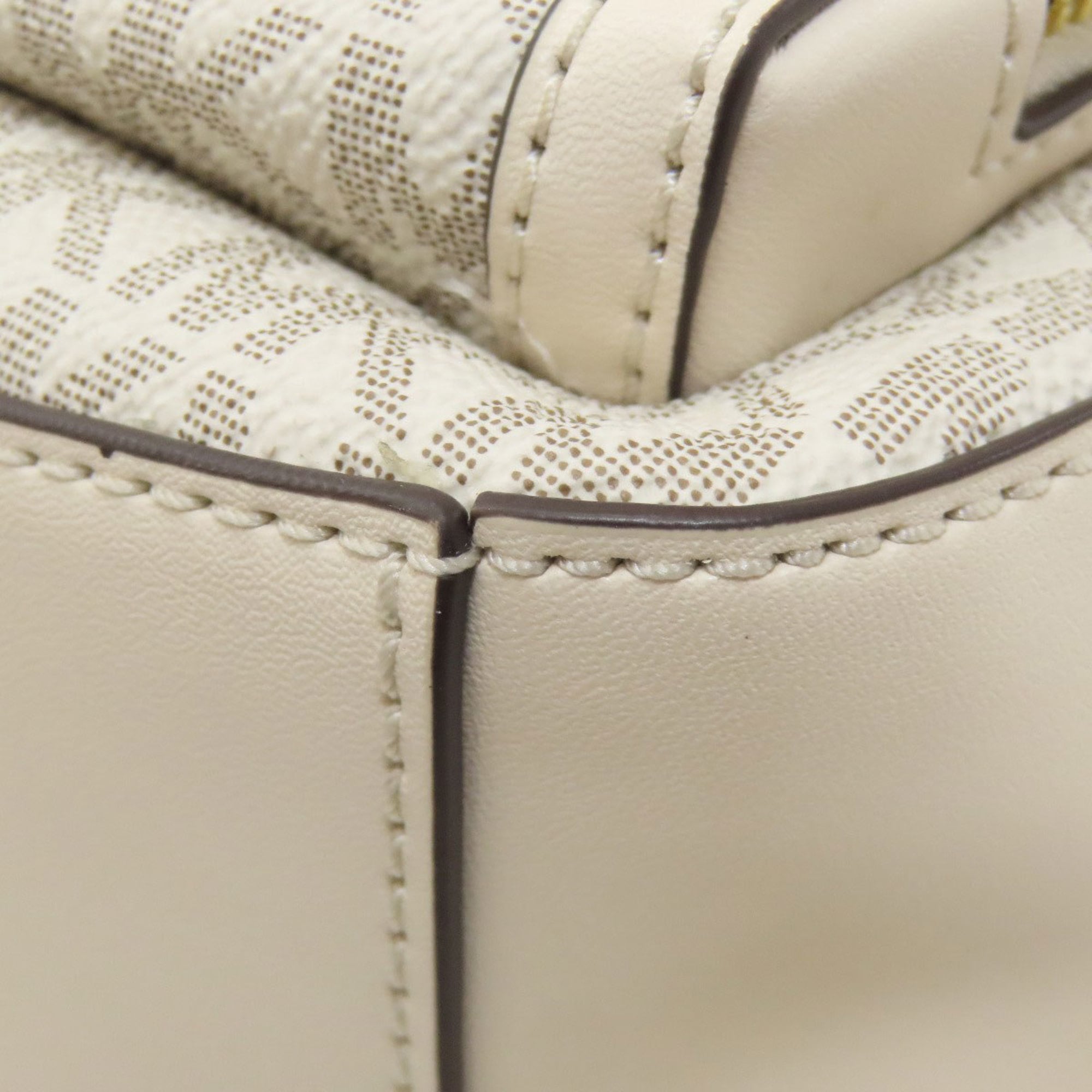 Michael Kors White Leather Pvc Backpack (Pre-Owned)