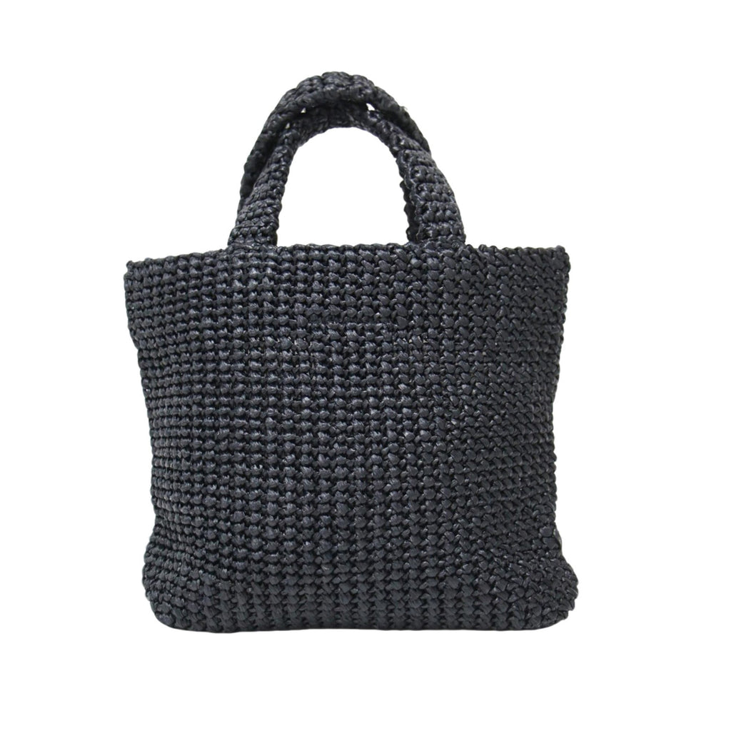 Prada Black Viscose Handbag Tote Bag (Pre-Owned)